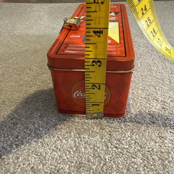 Vntg Coca Cola "1886" School Gym Locker Tin With Lock And Two Keys Unique Print - Picture 9 of 9